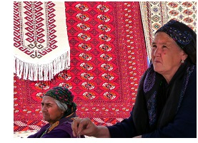 Marchandes de tapis Boukhara